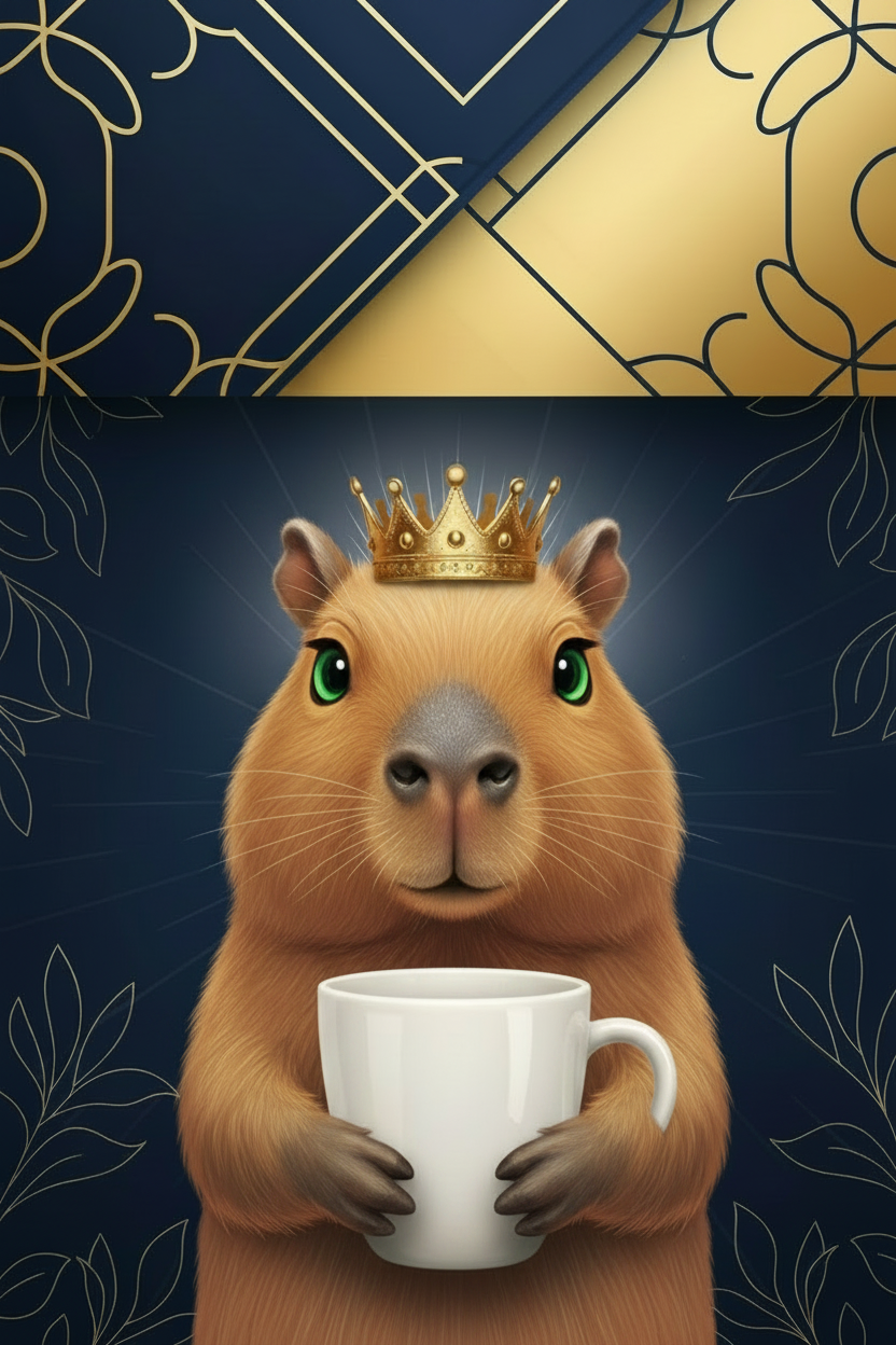 MBTI Capybara White Glossy Mug Editorial