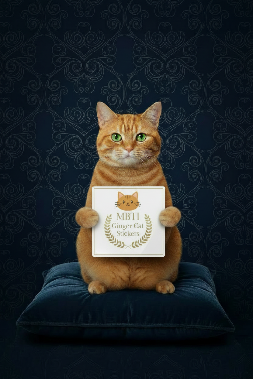 MBTI Ginger Cat Stickers - 2:3 Portrait